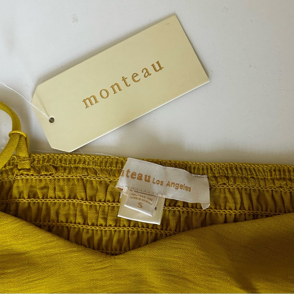Yellow Peplum top, “Monteau” - Picture 3 of 3